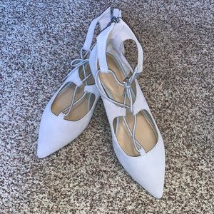 Saks Fifth Ave Lace-Up Estyn Flats Steam 10
